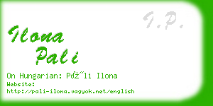 ilona pali business card